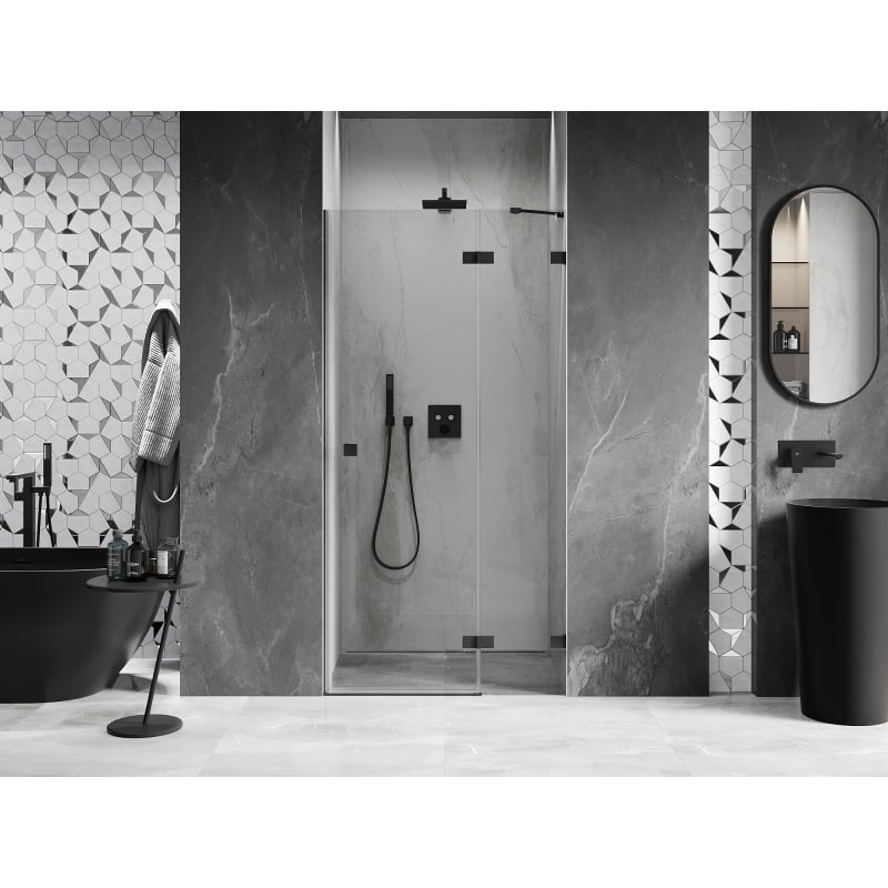 Mexen Lunar Duschschwingtür rechts 105 cm, transparent, schwarz - 834-105-000-70-00-P