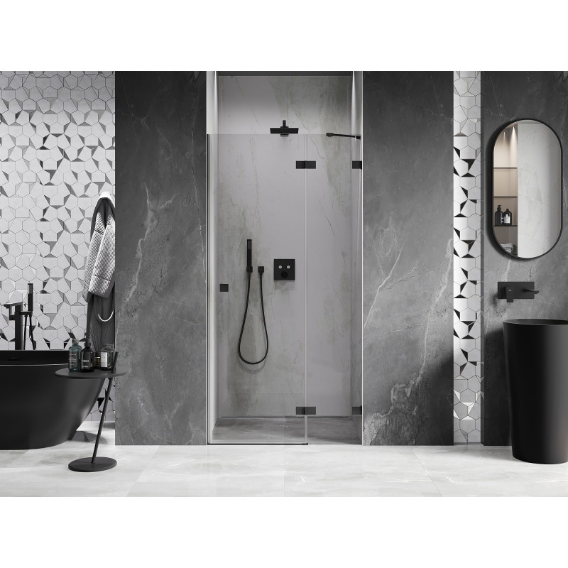 Mexen Lunar Duschdrehtür rechts 115 cm, transparent, schwarz - 834-115-000-70-00-P