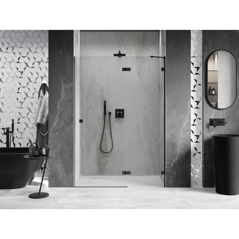 Mexen Lunar Duschpendeltür rechts 140 cm, transparent, schwarz - 834-140-000-70-00-P