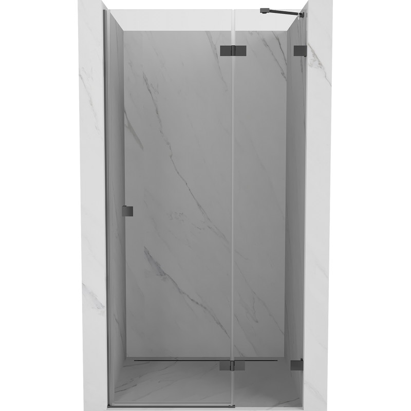 Mexen Lunar Duschdreh-Tür rechts 90 cm, transparent, Gun Metal - 834-090-000-95-00-P