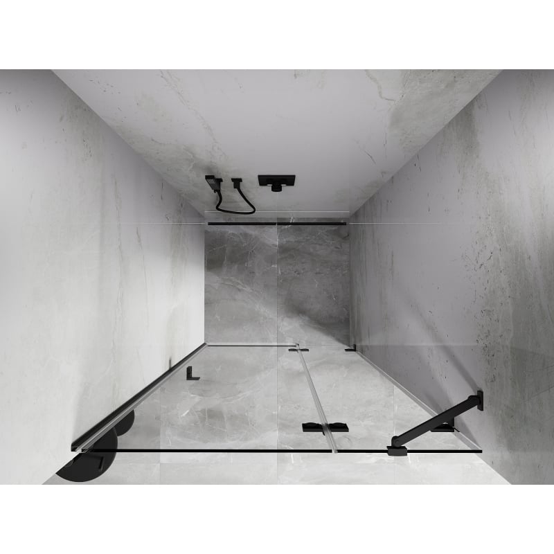 Mexen Lunar Duschdrehtür rechts 125 cm, transparent, Gun Metal - 834-125-000-95-00-P