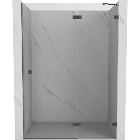 Mexen Lunar Duschdrehtür rechts 130 cm, transparent, Gun Metal - 834-130-000-95-00-P