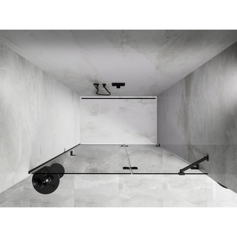 Mexen Lunar Duschdrehtür rechts 130 cm, transparent, Gun Metal - 834-130-000-95-00-P