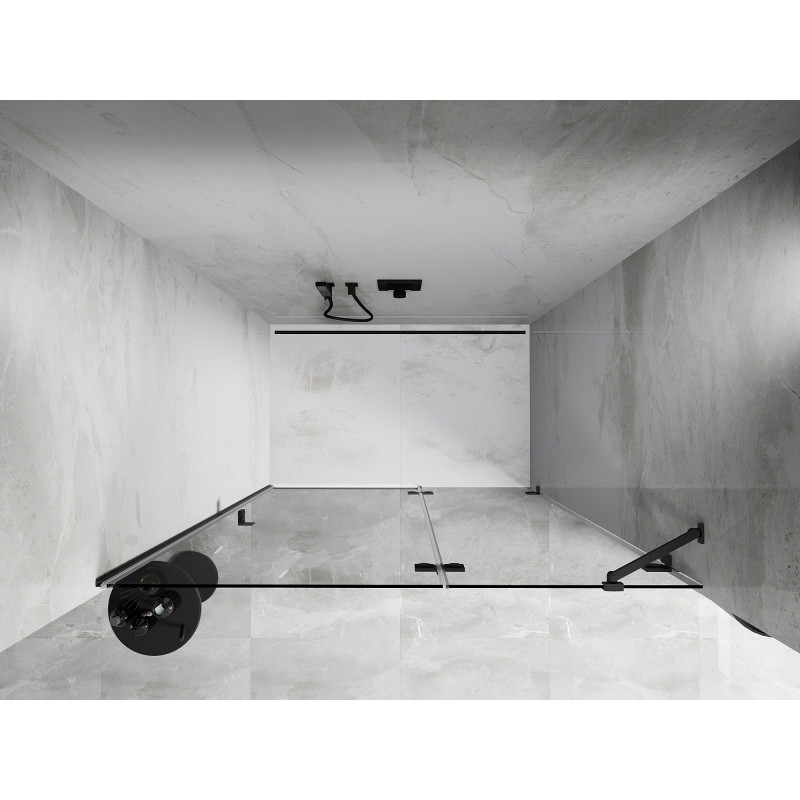 Mexen Lunar Duschdrehtür Rechtsanschlag 135 cm, transparent, Gun Metal - 834-135-000-95-00-P