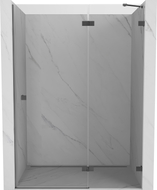 Mexen Lunar Duschdrehtür rechts 140 cm, transparent, Gun Metal - 834-140-000-95-00-P