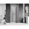Mexen Lunar Duschdrehtür rechts 75 cm, transparent, gebürsteter Nickel - 834-075-000-97-00-P