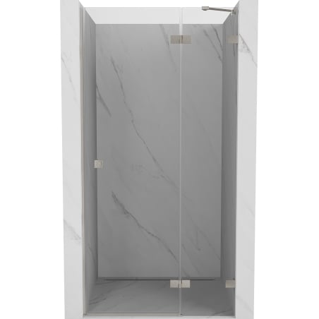 Mexen Lunar Duschdrehtür rechts 85 cm, transparent, gebürsteter Nickel - 834-085-000-97-00-P