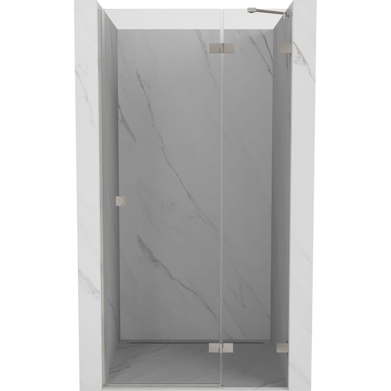 Mexen Lunar Duschdrehtür rechts 90 cm, transparent, gebürsteter Nickel - 834-090-000-97-00-P