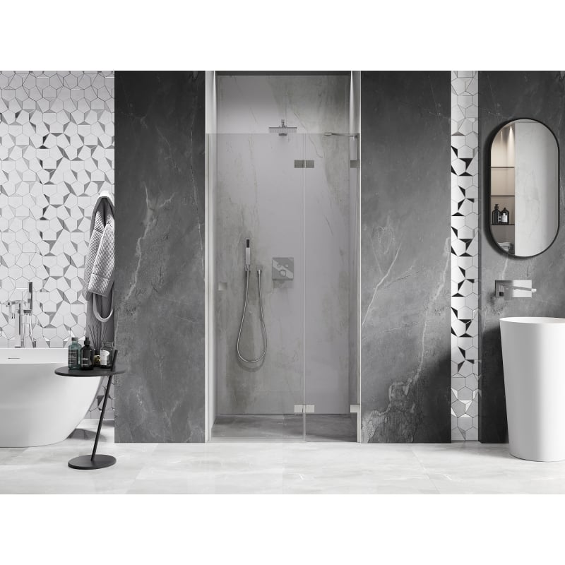 Mexen Lunar dusche Tür rechts öffnend 105 cm, transparent, gebürsteter Nickel - 834-105-000-97-00-P