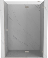 Mexen Lunar Duschdrehtür rechts 130 cm, transparent, gebürsteter Nickel - 834-130-000-97-00-P