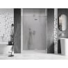 Mexen Lunar Duschdrehtür rechts 130 cm, transparent, gebürsteter Nickel - 834-130-000-97-00-P