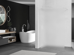 Mexen Kioto Duschwand Walk-in 90 x 200 cm, Frost 8 mm, Weiß - 800-090-101-20-30