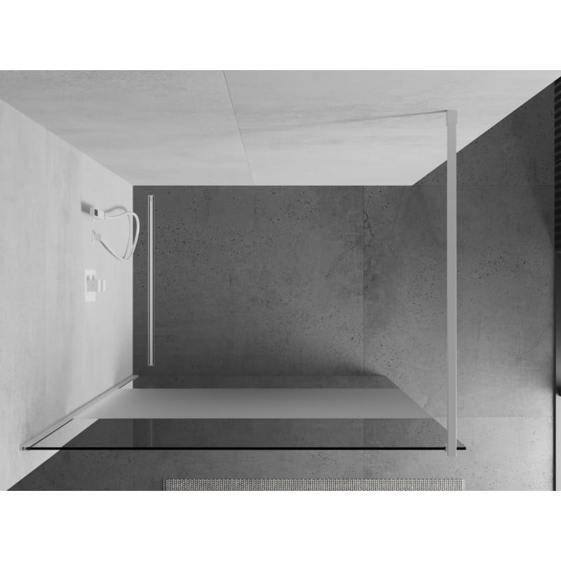 Mexen Kioto Duschwand Walk-in 70 x 200 cm, transparent/mattiert 8 mm, weiß - 800-070-101-20-35
