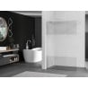 Mexen Kioto Duschwand Walk-in 80 x 200 cm, transparent/gefroren 8 mm, weiß - 800-080-101-20-35