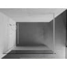 Mexen Kioto Duschwand Walk-in 100 x 200 cm, transparent/mattiert 8 mm, weiß - 800-100-101-20-35