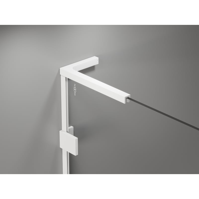 Mexen Lunar L Duschpendeltür links 100 cm, transparent, weiß - 834L-100-000-20-00-L