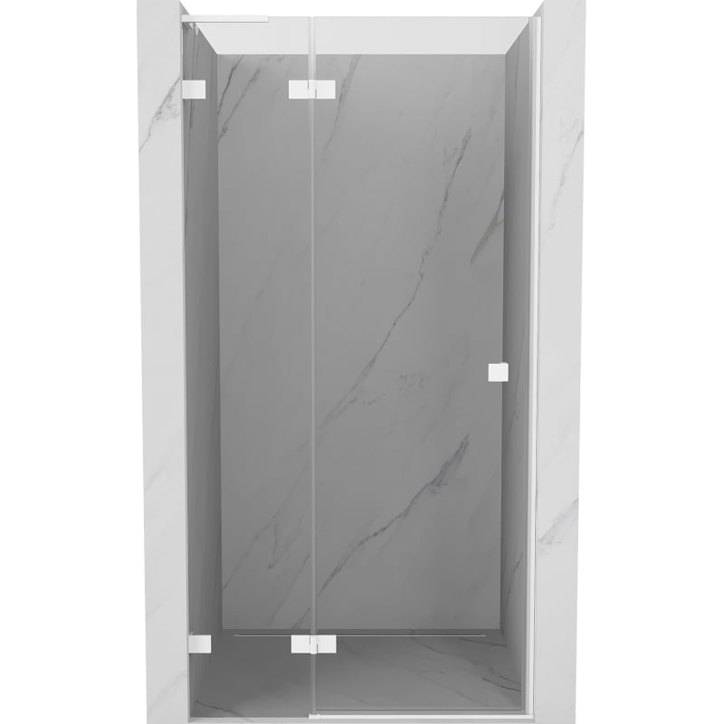 Mexen Lunar L Duschabtrennung Schwenktür links 110 cm, transparent, weiß - 834L-110-000-20-00-L