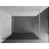 Mexen Kioto Duschwand Walk-in 100 x 200 cm, Graphit 8 mm, Weiß - 800-100-101-20-40