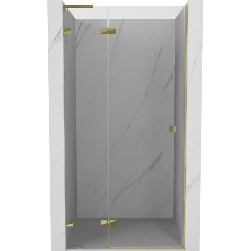 Mexen Lunar L Duschschwingtür links 120 cm, transparent, gold - 834L-120-000-50-00-L