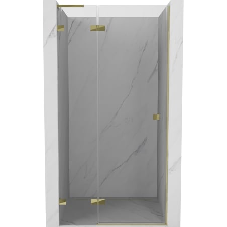 Mexen Lunar L Duschdrehtür links 125 cm, transparent, gold - 834L-125-000-50-00-L