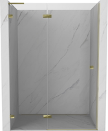 Mexen Lunar L Duschfaltwände links 140 cm, transparent, gold - 834L-140-000-50-00-L