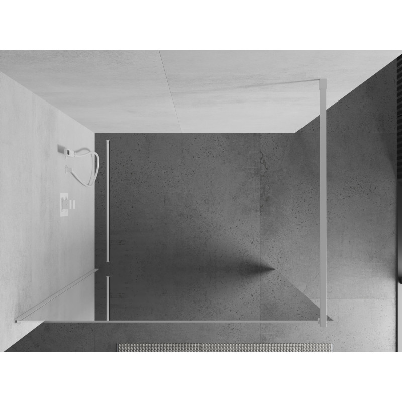 Mexen Kioto Duschwand Walk-in 110 x 200 cm, Spiegel 8 mm, weiß - 800-110-101-20-50