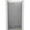 Mexen Lunar L Duschdrehtür links 70 cm, transparent, gold gebürstet - 834L-070-000-55-00-L