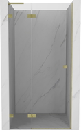 Mexen Lunar L Duschdrehtür links 95 cm, transparent, gold gebürstet - 834L-095-000-55-00-L
