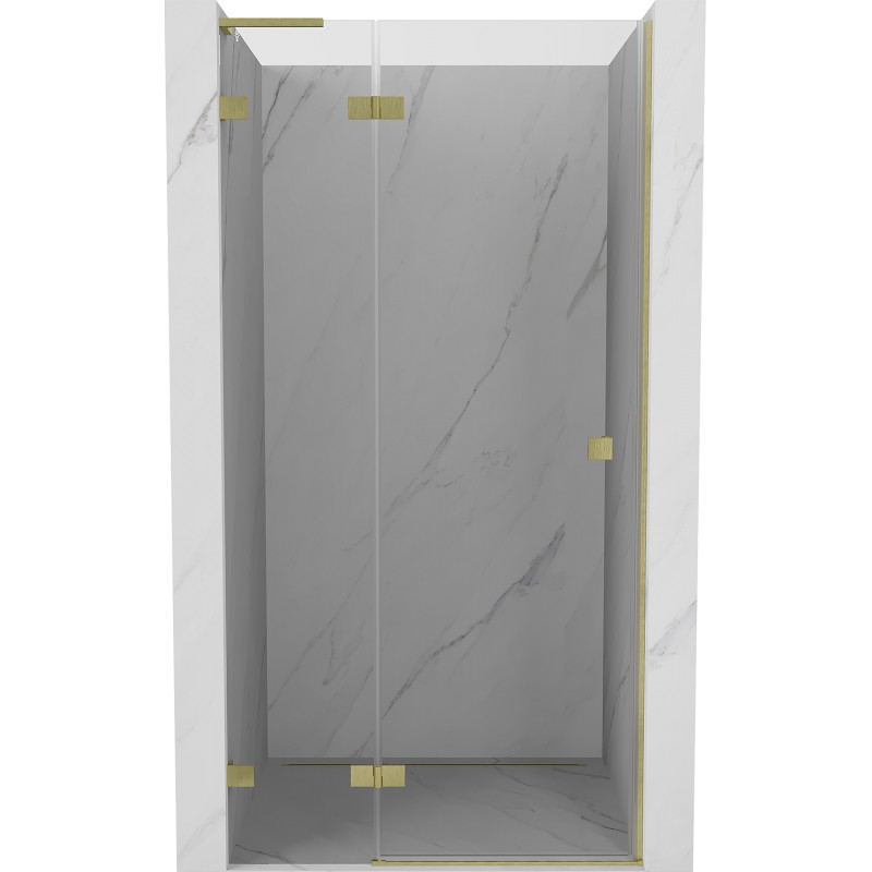 Mexen Lunar L Duschdrehtür links 110 cm, transparent, gebürstet gold - 834L-110-000-55-00-L