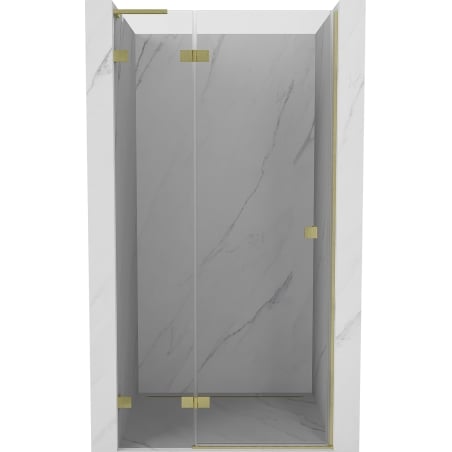 Mexen Lunar L Duschdrehtür links 110 cm, transparent, gebürstet gold - 834L-110-000-55-00-L