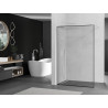 Mexen Kioto Walk-in Duschwand 70 x 200 cm, schwarzer Rahmen 8 mm, weiß - 800-070-101-20-70