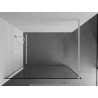 Mexen Kioto Duschwand Walk-in 80 x 200 cm, schwarzer Rahmen 8 mm, weiß - 800-080-101-20-70