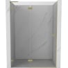 Mexen Lunar L Duschttür links öffnend 135 cm, transparent, gebürstetes Gold - 834L-135-000-55-00-L