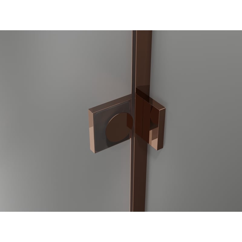 Mexen Lunar L Duschdrehtür links 75 cm, transparent, Roségold - 834L-075-000-60-00-L