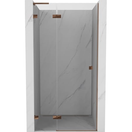 Mexen Lunar L Duschdrehtür links 80 cm, transparent, Roségold - 834L-080-000-60-00-L