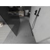 Mexen Kioto freistehende Duschwand 100 x 200 cm, Grafit 8 mm, schwarz - 800-100-002-70-40