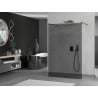 Mexen Kioto freistehende Duschwand 100 x 200 cm, Grafit 8 mm, schwarz - 800-100-002-70-40