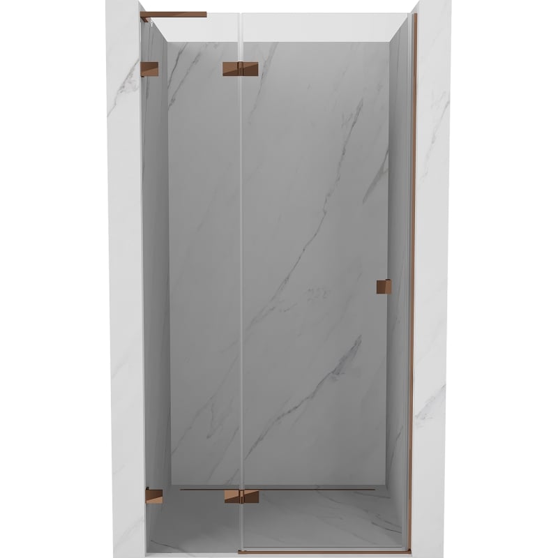 Mexen Lunar L Duschdrehtür links 95 cm, transparent, Roségold - 834L-095-000-60-00-L