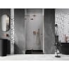 Mexen Lunar L Duschklapptür links 100 cm, transparent, Roségold - 834L-100-000-60-00-L