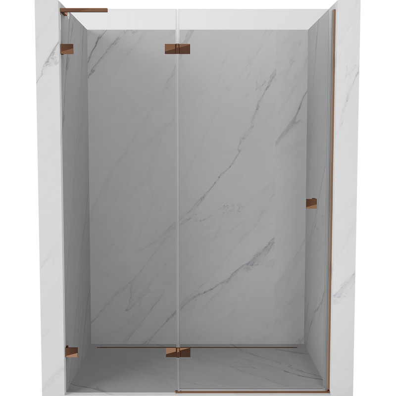 Mexen Lunar L Duschpendeltür links 140 cm, transparent, Roségold - 834L-140-000-60-00-L