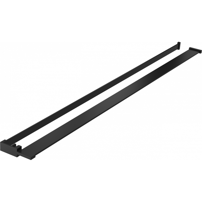 Mexen Duschwandregal mit Handtuchstange, schwarz - 800-02-70