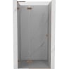 Mexen Lunar L Duschpendeltür links 120 cm, transparent, gebürstetes Kupfer - 834L-120-000-65-00-L