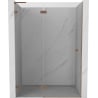 Mexen Lunar L Duschdrehtür links 140 cm, transparent, gebürstetes Kupfer - 834L-140-000-65-00-L