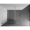 Mexen Kioto Duschwand Walk-in 70 x 200 cm, schwarzes Gitter 8 mm, weiß - 800-070-101-20-77