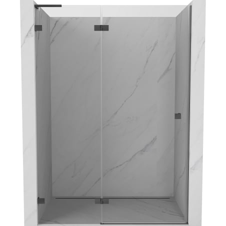 Mexen Lunar L Duschpendeltür links 130 cm, transparent, gebürstet gun gray - 834L-130-000-66-00-L