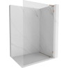 Mexen Lunar L Duschwand Walk-in rechts 110 x 200 cm, transparent 8 mm, gebürstetes Kupfer - 830L-110-000-65-00-P
