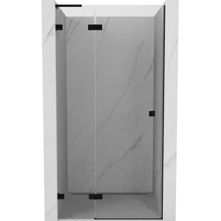 Mexen Lunar L Duschtür schwenkbar links 125 cm, transparent, schwarz - 834L-125-000-70-00-L