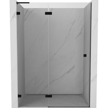 Mexen Lunar L Duschfaltür links 135 cm, transparent, schwarz - 834L-135-000-70-00-L