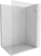 Mexen Lunar L Duschwand Walk-in rechts 60 x 200 cm, transparent 8 mm, gebürstetes Nickel - 830L-060-000-97-00-P