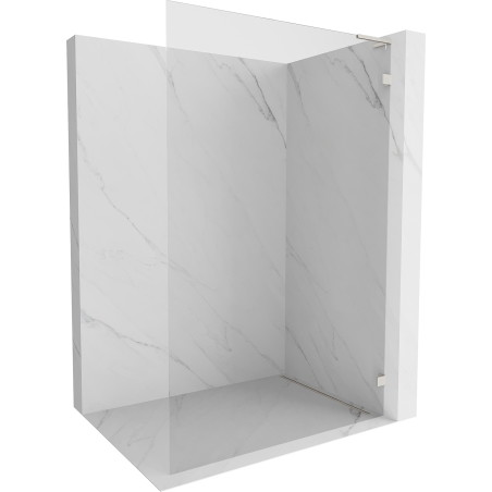 Mexen Lunar L Duschwand Walk-in rechts 100 x 200 cm, transparent 8 mm, gebürsteter Nickel - 830L-100-000-97-00-P